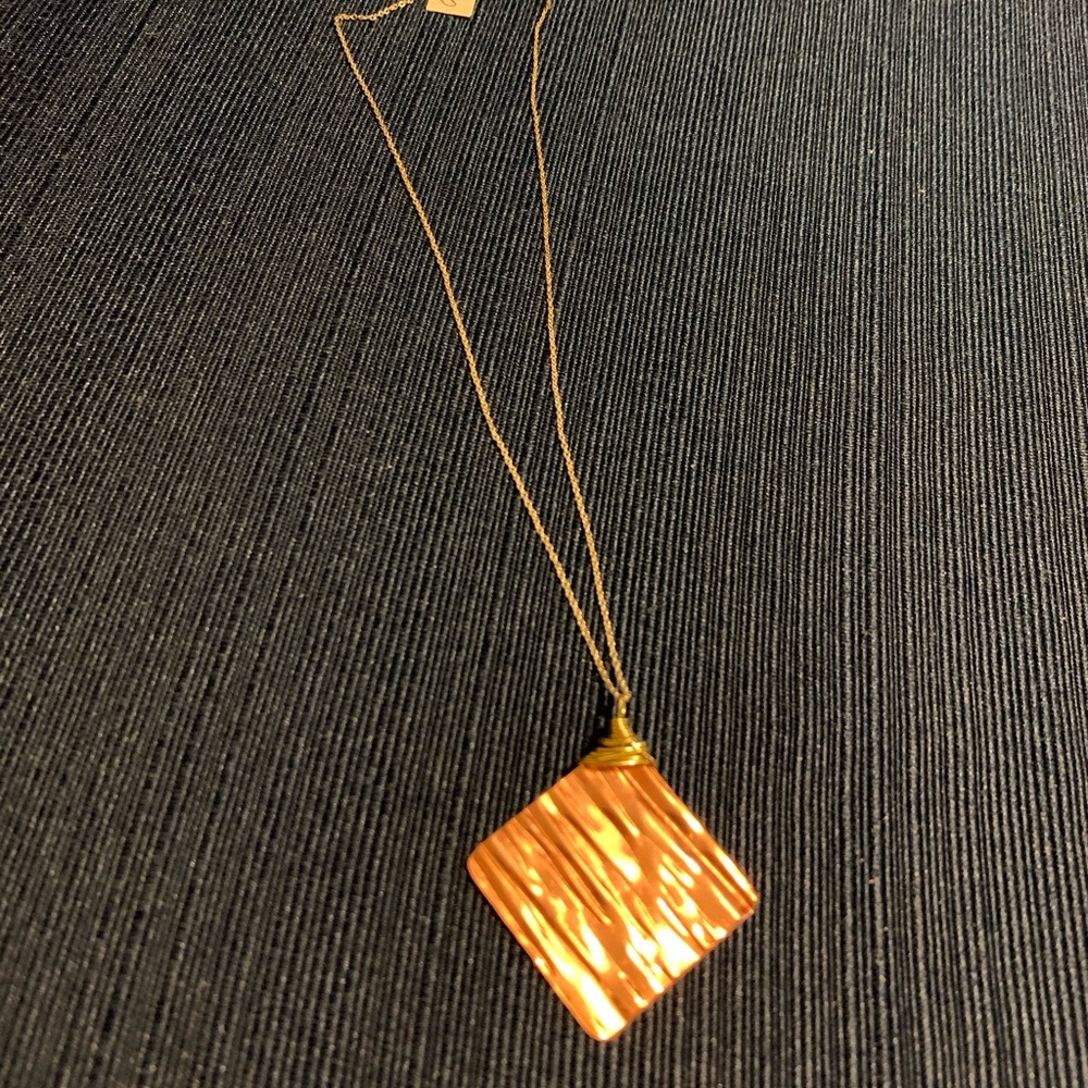 Copper, gold, & silver necklace - Picture 2 of 2